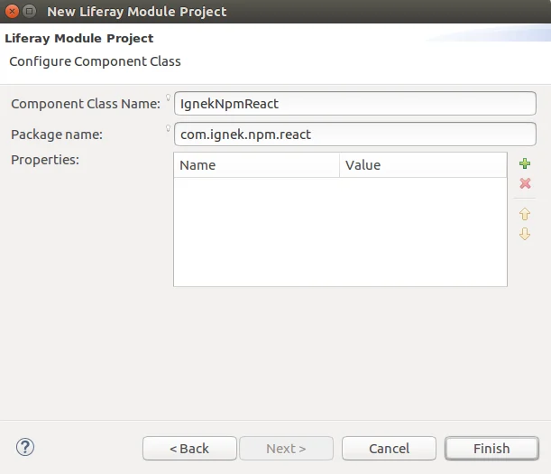 Specifying Component Class Name and Package | Liferay React Portlet Specifying Component Class Name and Package