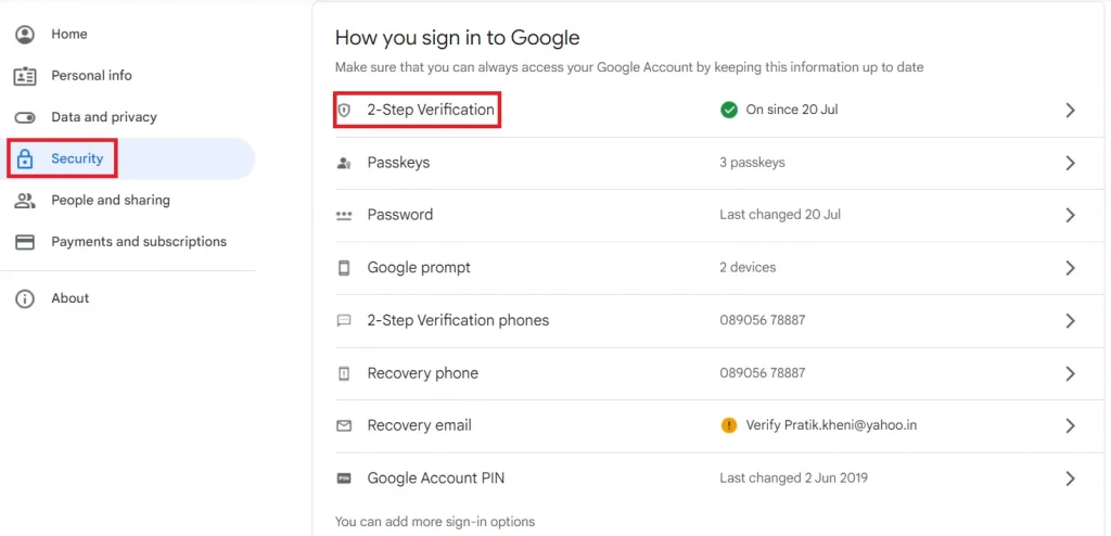 Navigate to Google account 2FA | Mail Configuration in Liferay with Gmail’s increased security Navigate to Google account 2FA