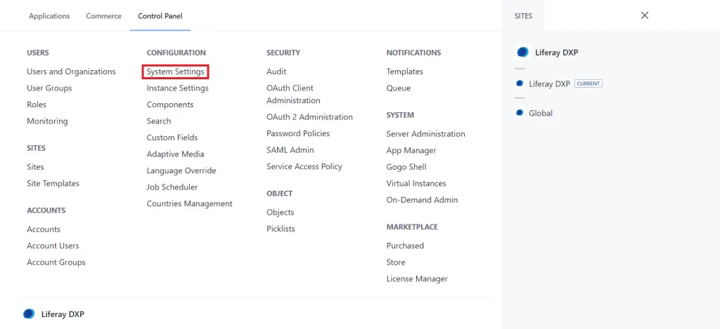 navigate to Control Panel