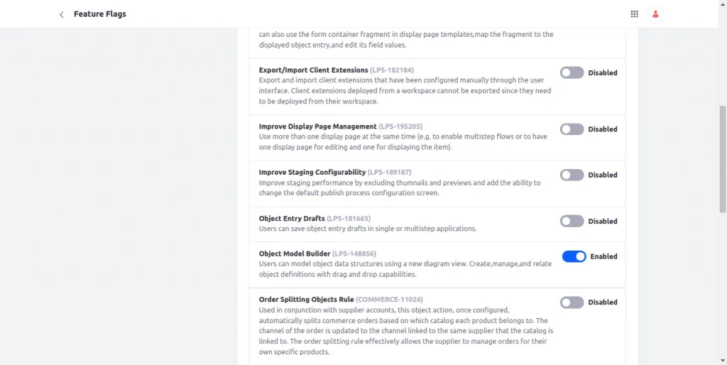 Enable Object Model Builder