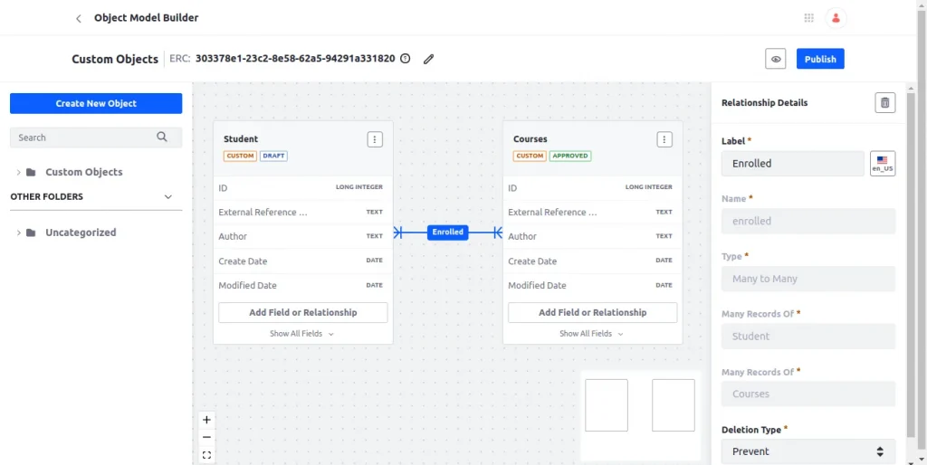 Relationship between object looks in model builder
