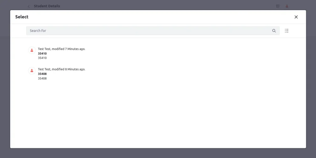 Values of child object