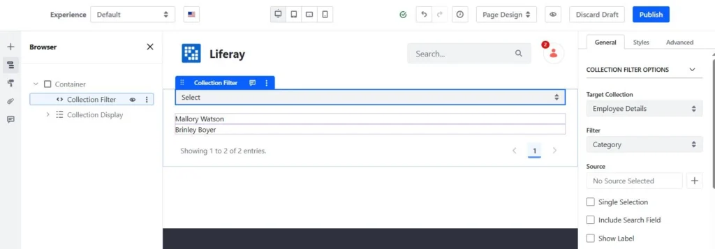 Configurations of colection filter | Powering Liferay Object Views Category-Based Filtering Configurations of colection filter