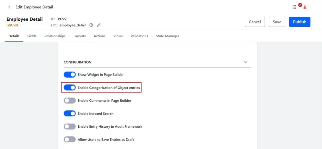 Enable categorization of object entries | Powering Liferay Object Views Category-Based Filtering Enable categorization of object entries