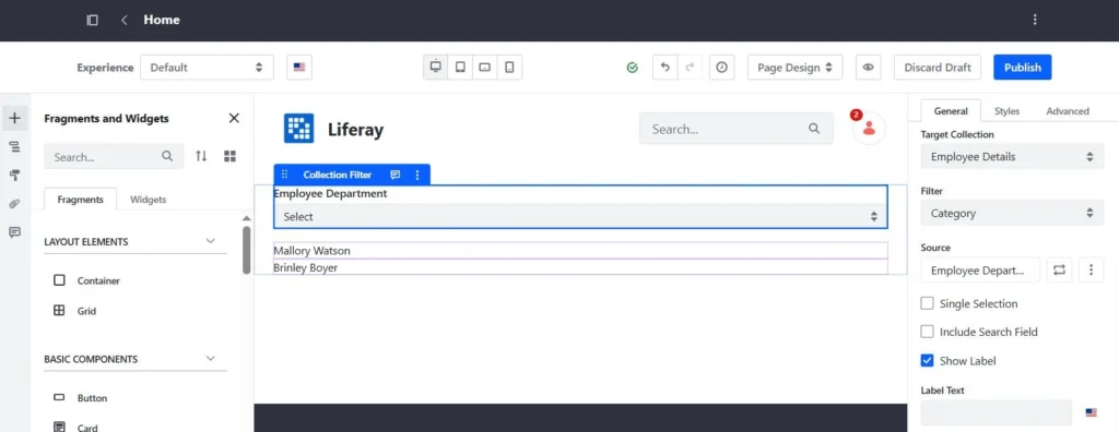 Modify configurations of colection filter | Powering Liferay Object Views Category-Based Filtering Modify configurations of colection filter